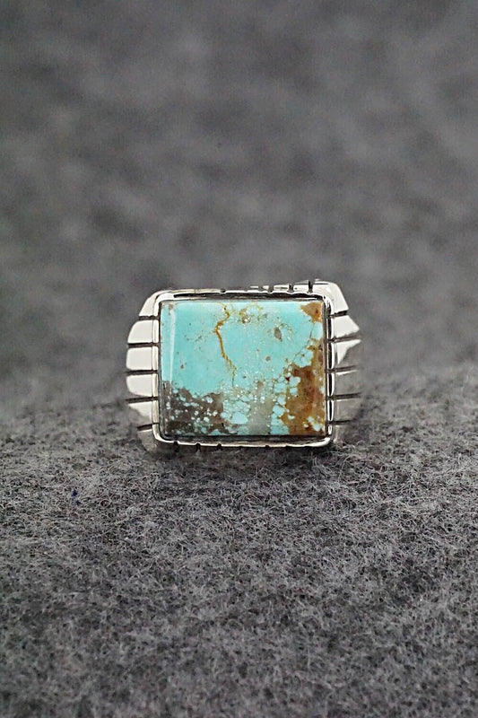 Turquoise & Sterling Silver Ring - Trevor Jack - Size 8.5