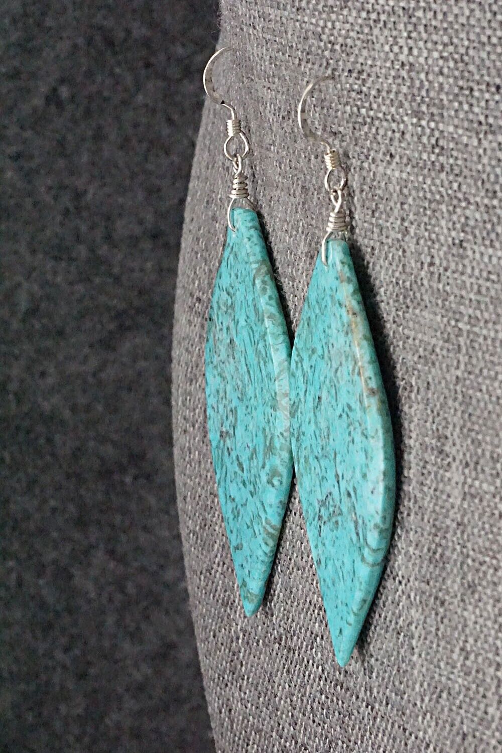 Turquoise & Sterling Silver Earrings - Lupe Lovato