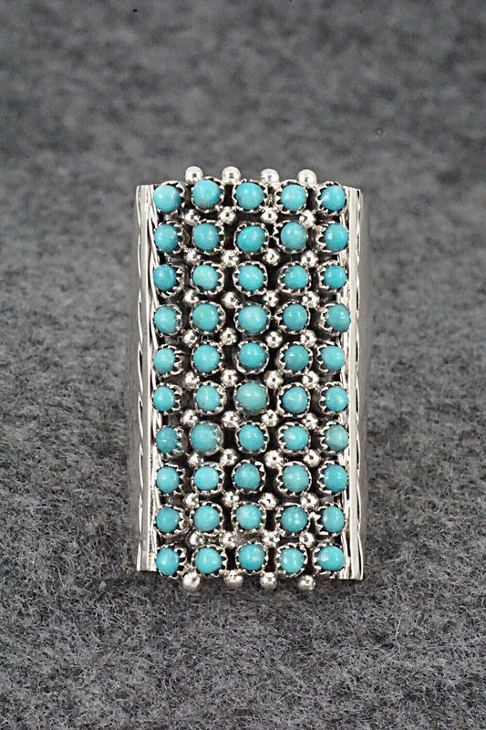 Turquoise & Sterling Silver Ring - Stephen Haloo - Size 9