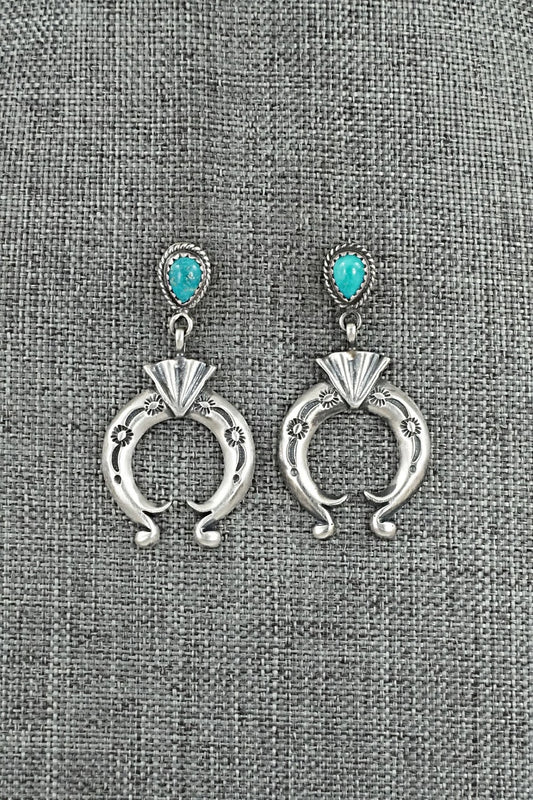 Turquoise & Sterling Silver Earrings - Verley Betone