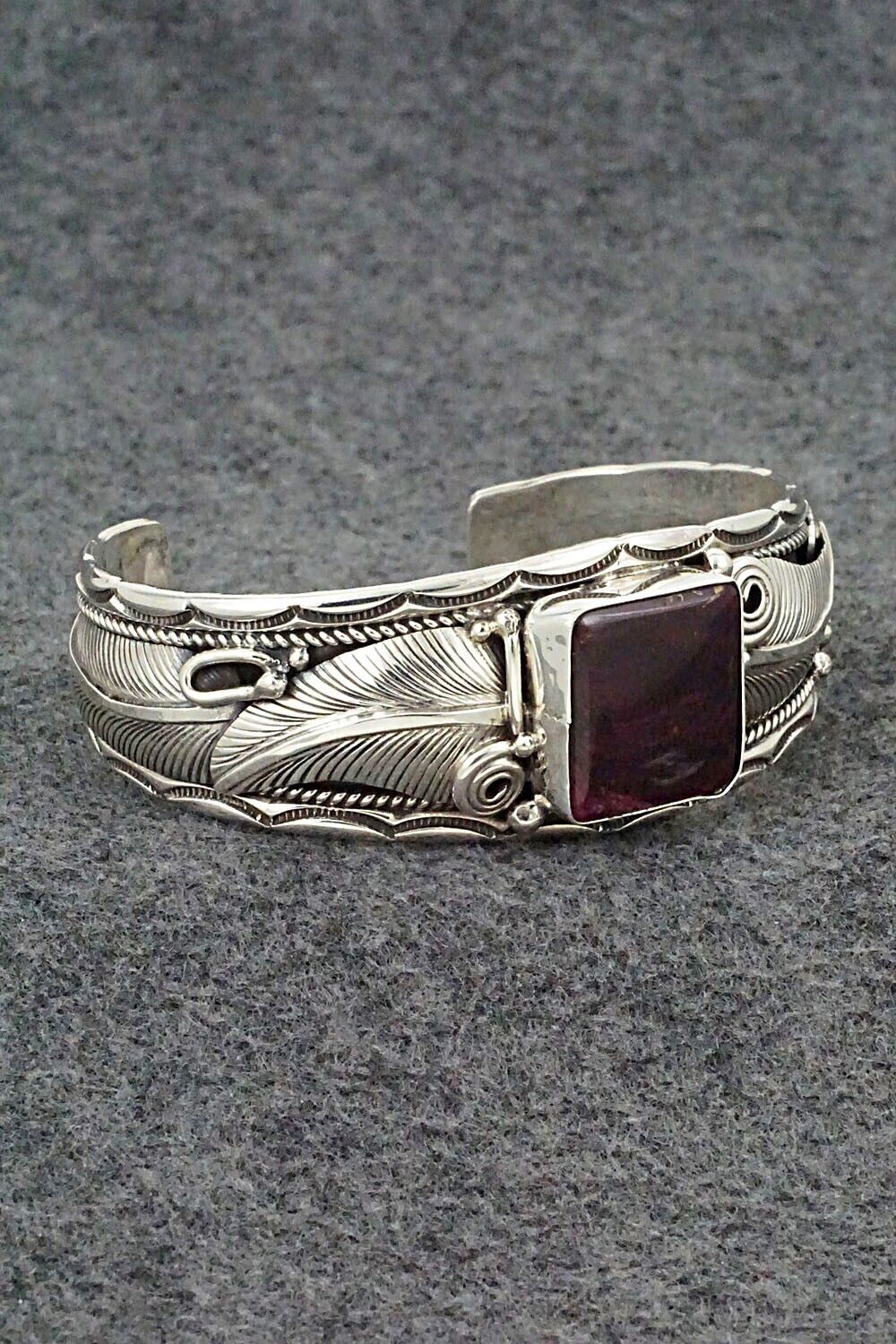 Spiny Oyster & Sterling Silver Bracelet - Darrell Morgan