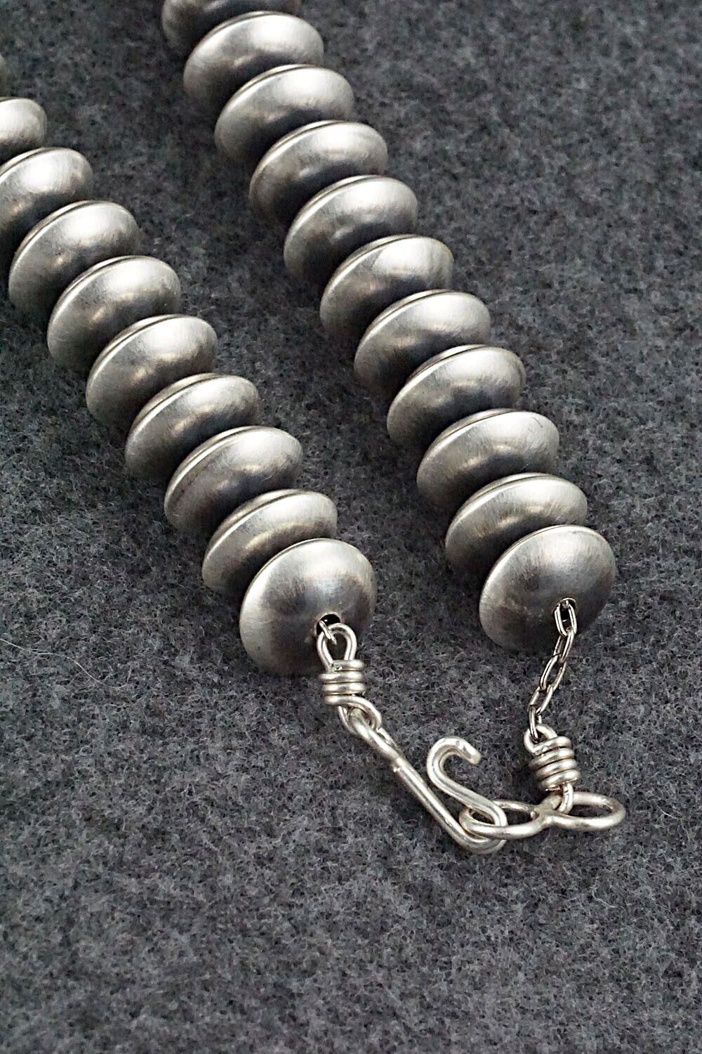 Sterling Silver Navajo Pearl Necklace 20" - Dorinda Mariano