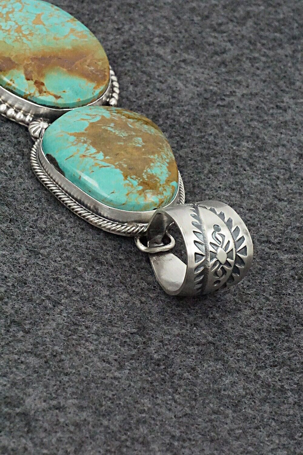 Turquoise & Sterling Silver Pendant - Darrin Livingston