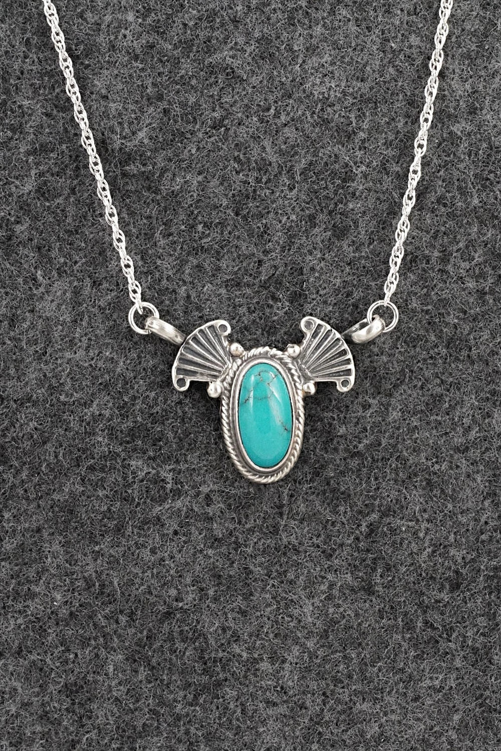 Turquoise & Sterling Silver Necklace - Verley Betone