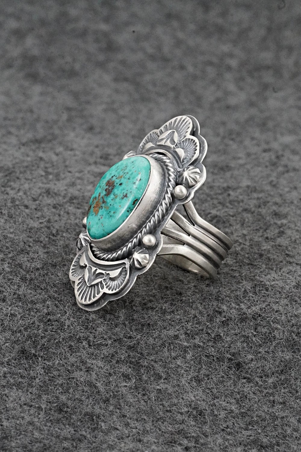 Turquoise & Sterling Silver Ring - Randy Boyd - Size 7