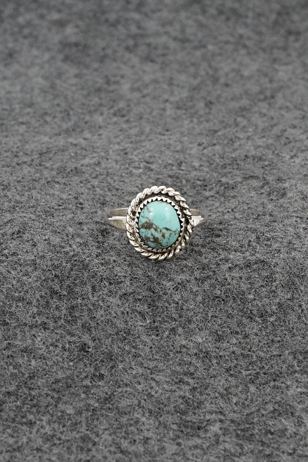 Turquoise & Sterling Silver Ring - Darius Arviso - Size 7