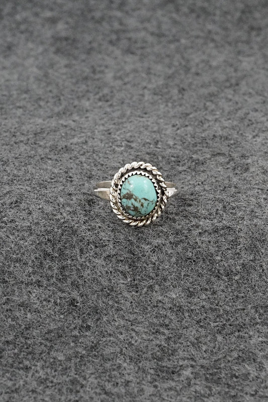 Turquoise & Sterling Silver Ring - Darius Arviso - Size 7