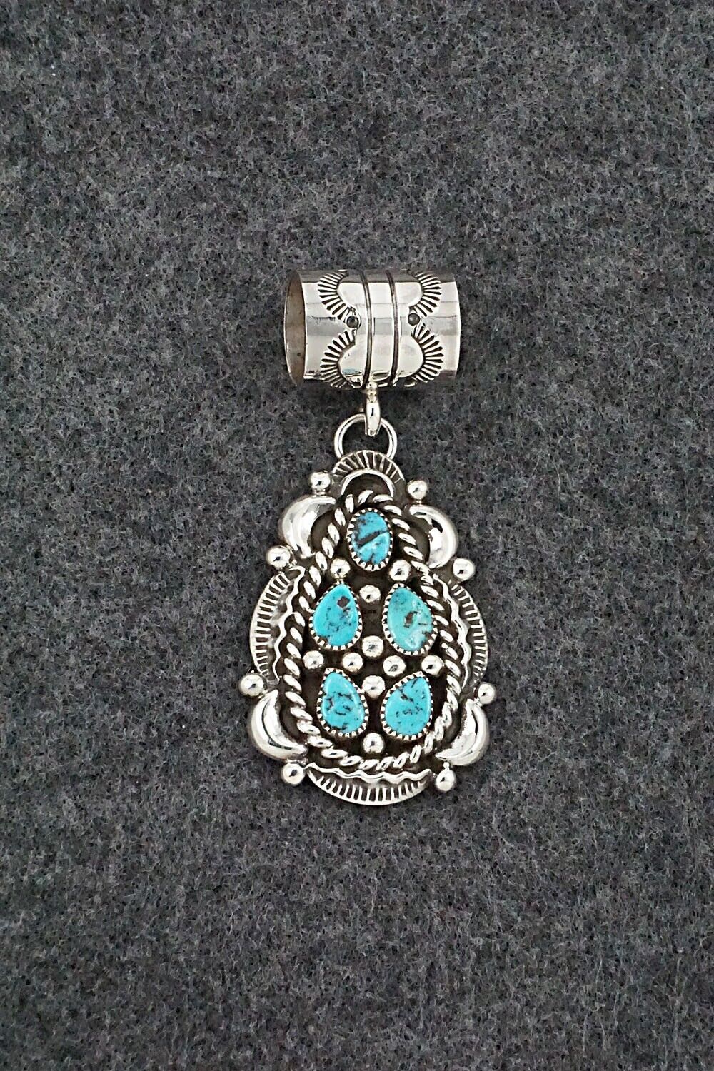 Turquoise & Sterling Silver Pendant - Jennifer Cayaditto