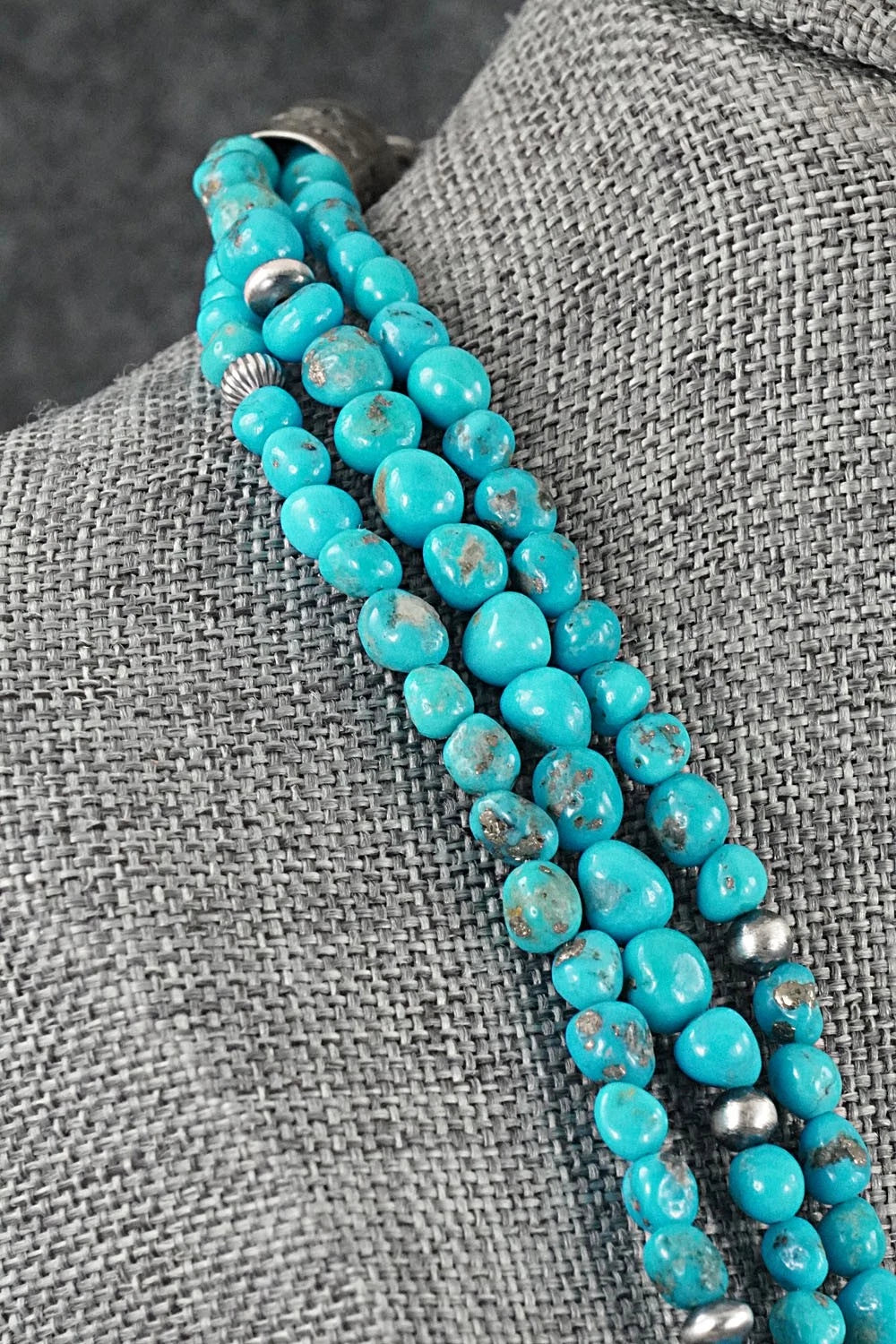 Turquoise & Sterling Silver Necklace - Theresa Skeets