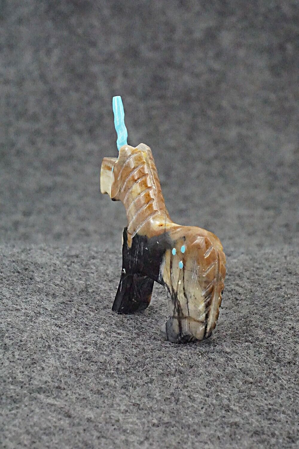 Unicorn Horse Zuni Fetish Carving - Todd Etsate