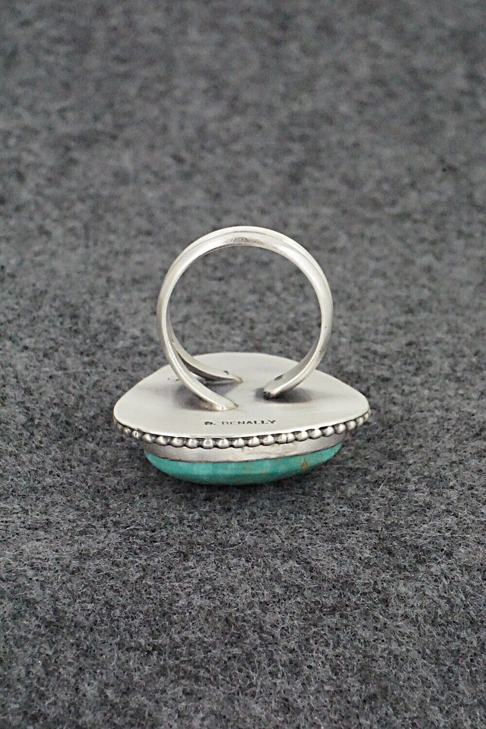 Turquoise & Sterling Silver Ring - Daniel Benally - Size 8 Adj.