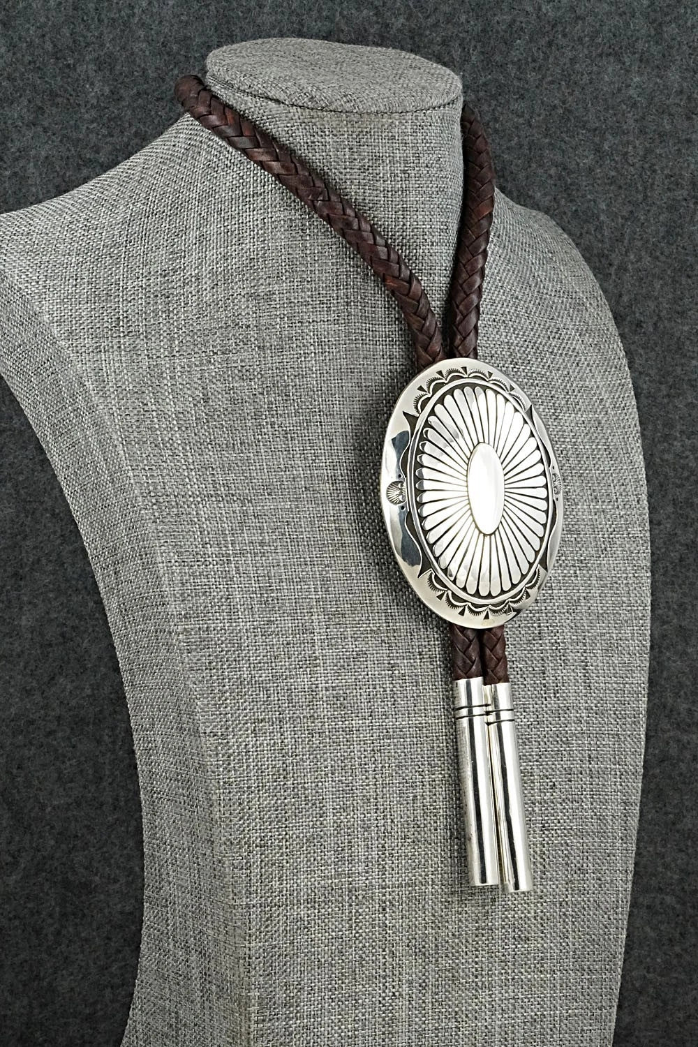 Turquoise & Sterling Silver Bolo Tie - Charlie John