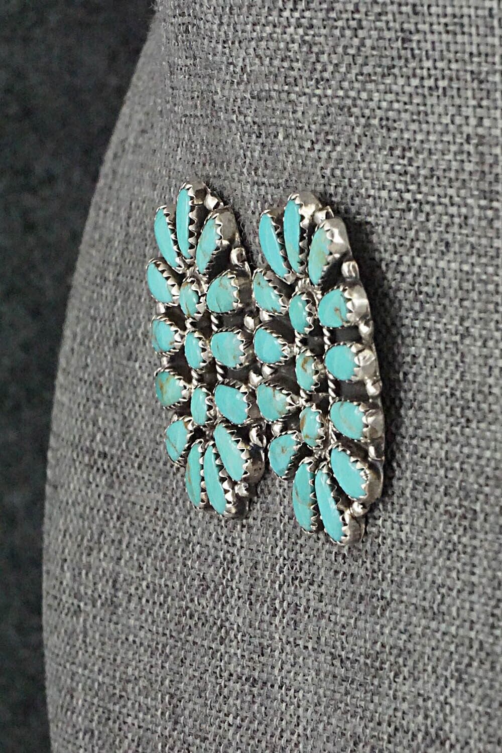 Turquoise & Sterling Silver Earrings - Zeita Begay