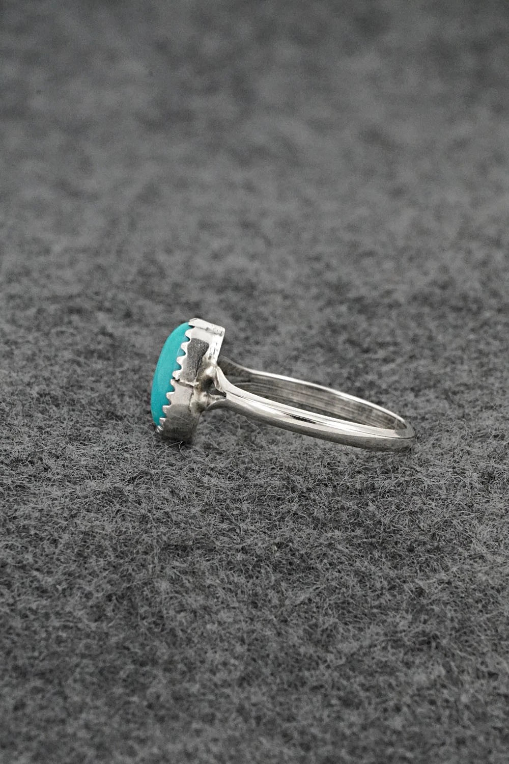 Turquoise & Sterling Silver Ring - Matthew Gordon - Size 6.75