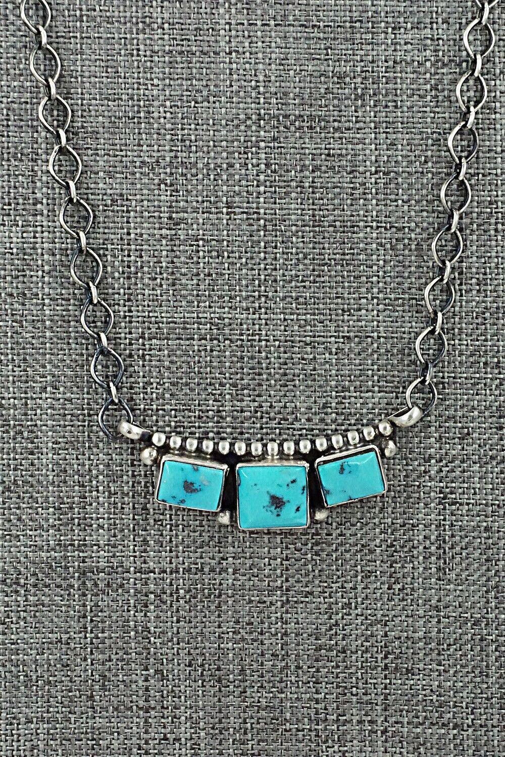 Turquoise & Sterling Silver Necklace - Darrin Livingston