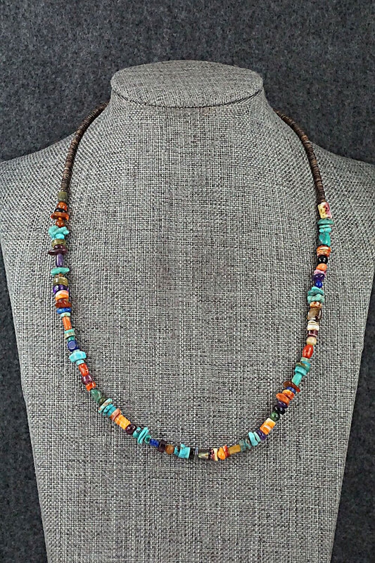 Multi-Stone and Sterling Silver Necklace - Helen Tsosie