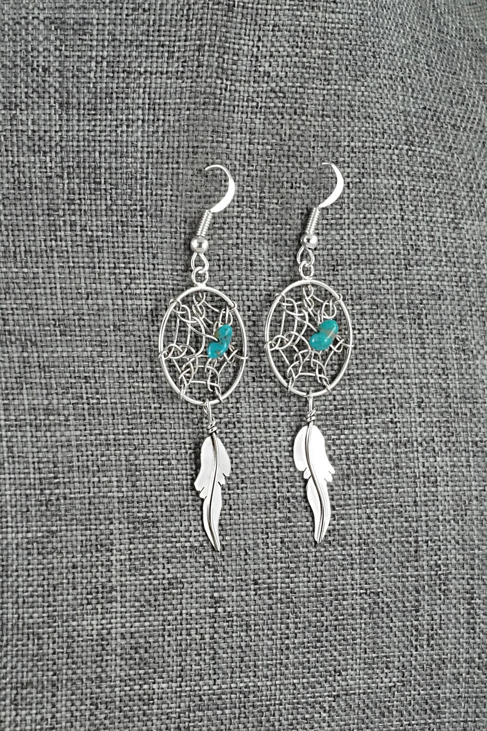 Turquoise & Sterling Silver Earrings - Lorenzo Arviso