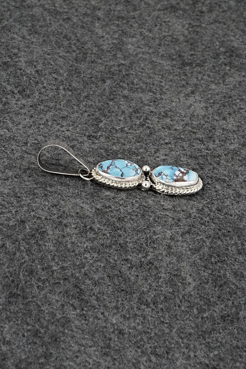 Turquoise & Sterling Silver Pendant - Eugene Gruber