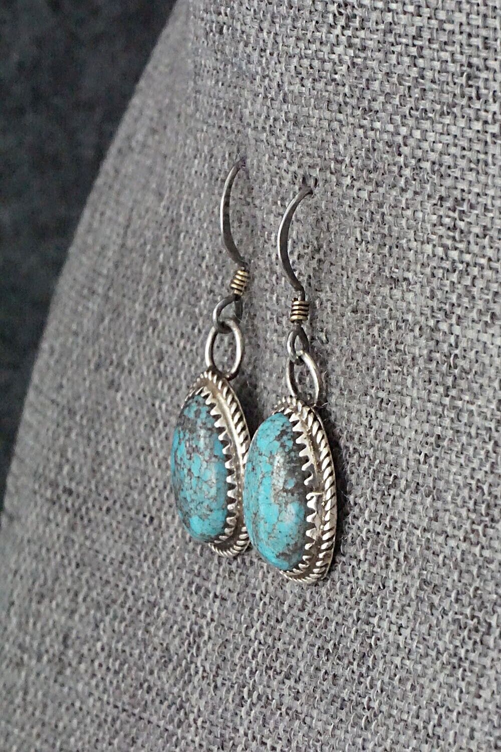 Turquoise & Sterling Silver Earrings - Ernest Hawthorne