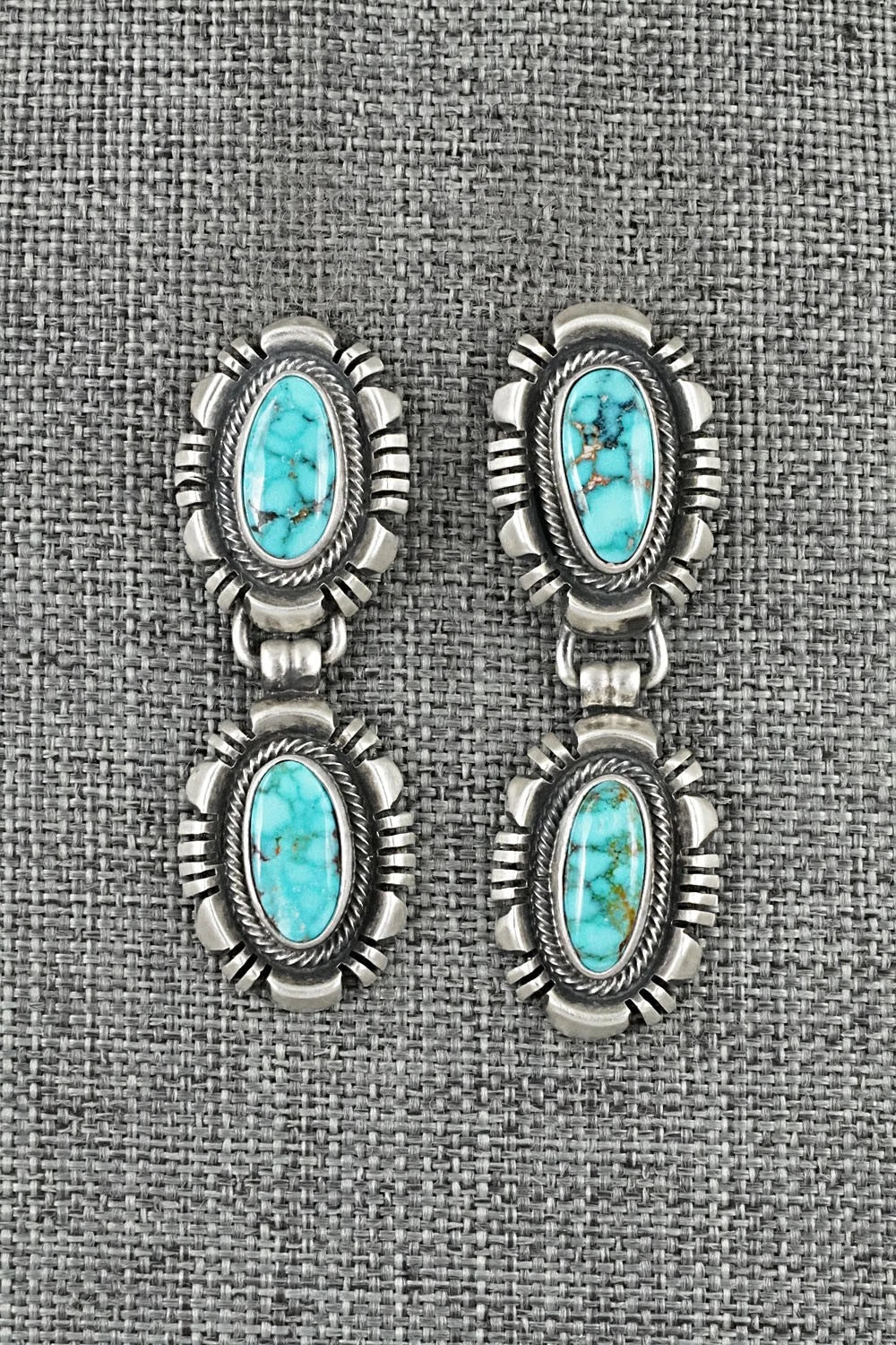 Turquoise & Sterling Silver Necklace and Earrings Set - Mark Yazzie