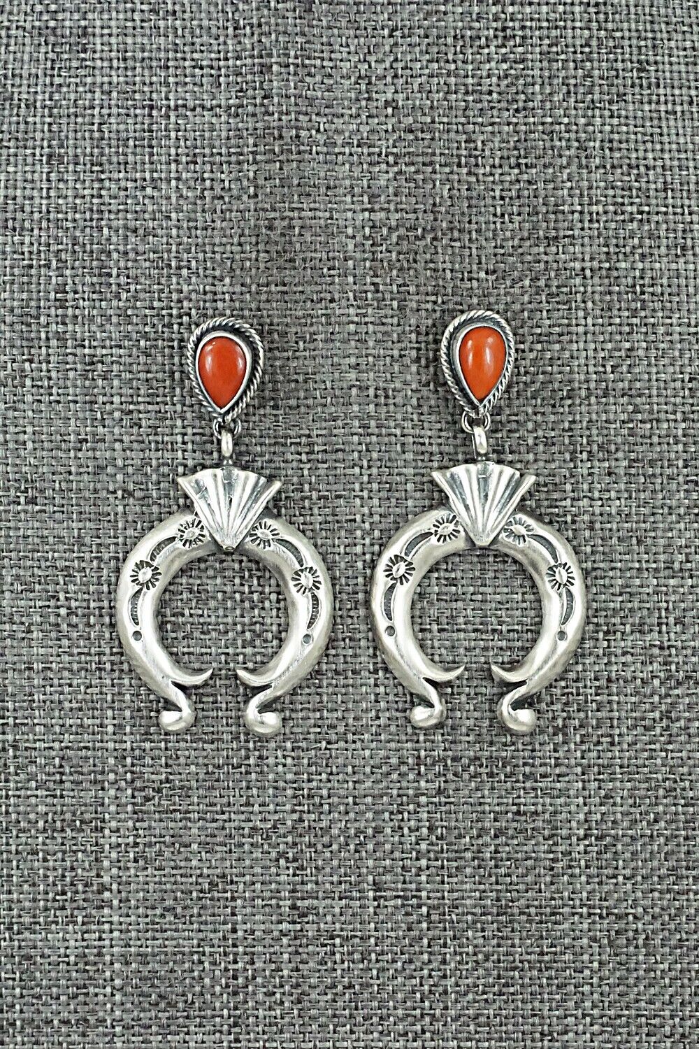 Coral & Sterling Silver Earrings - Verley Betone