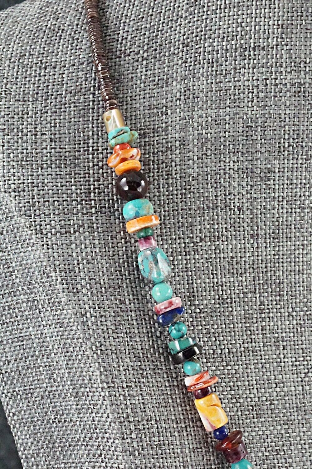 Multi Stone and Sterling Silver Necklace - Helen Tsosie