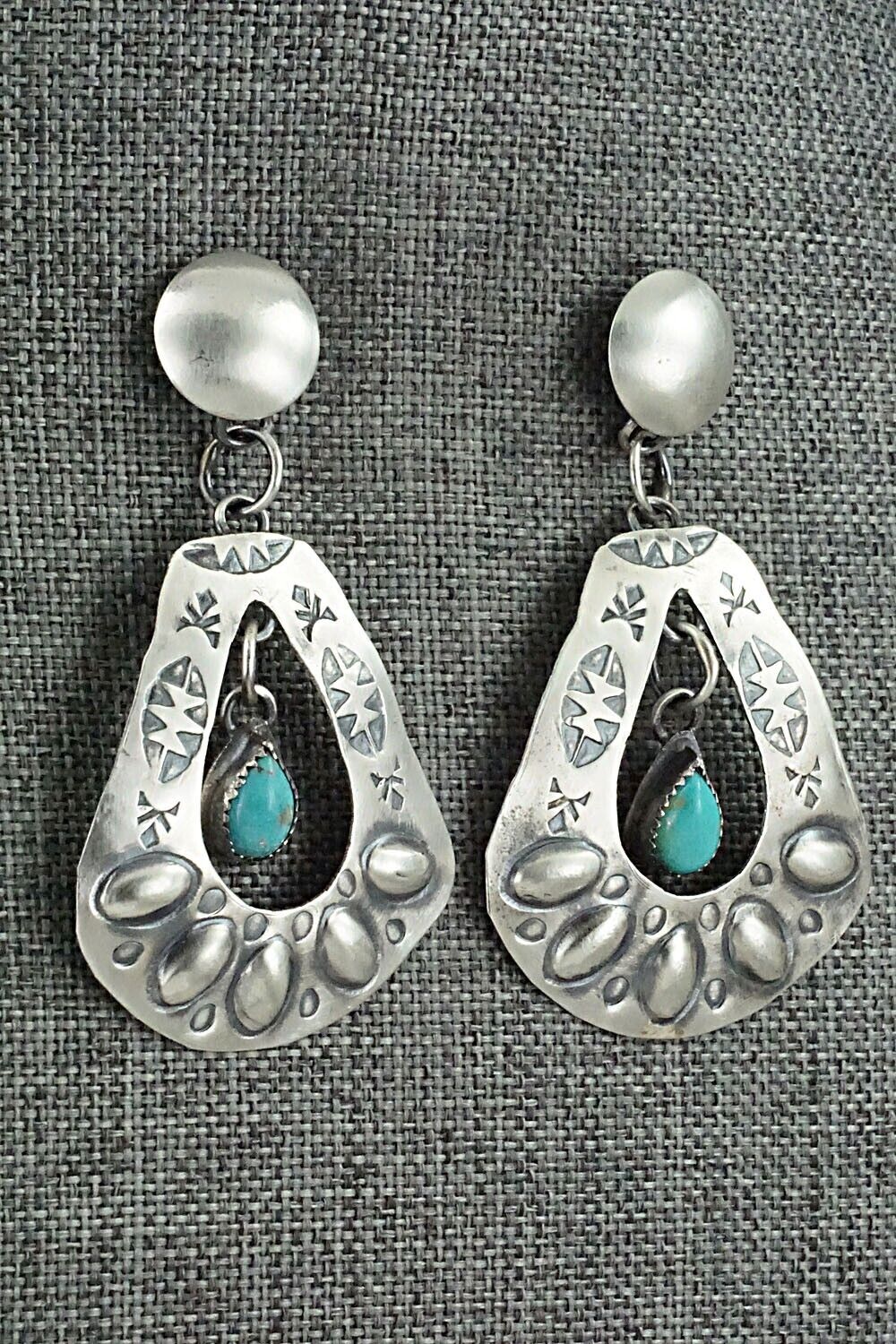 Turquoise & Sterling Silver Earrings - Gabrielle Yazzie