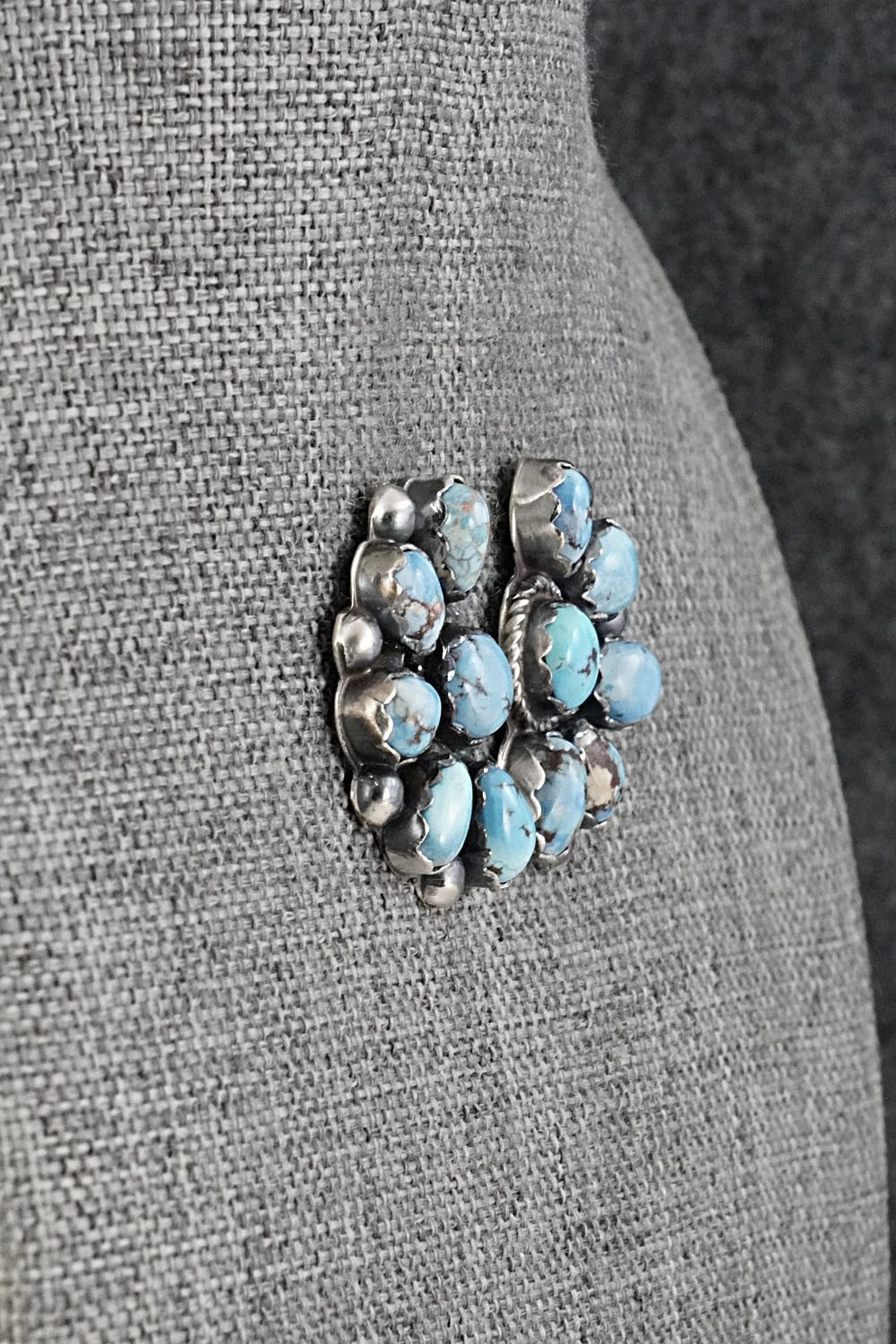 Turquoise & Sterling Silver Earrings - Phil Garcia