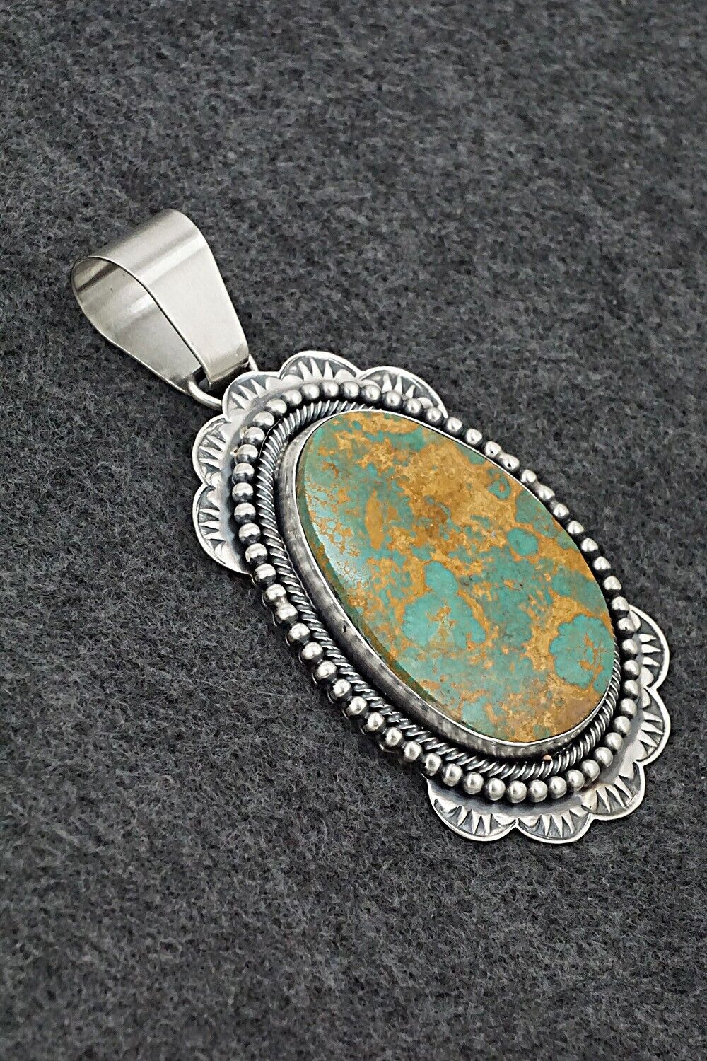 Turquoise & Sterling Silver Pendant - Paul Livingston