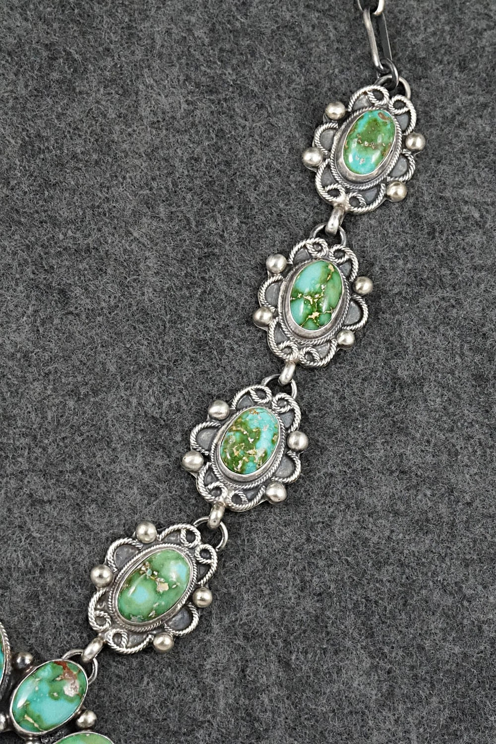 Turquoise & Sterling Silver Squash Blossom Set - Kathleen Livingston