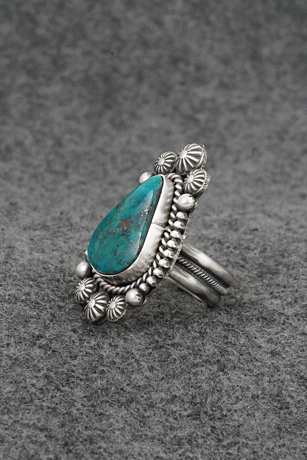 Turquoise & Sterling Silver Ring - Michael Calladitto - Size 8