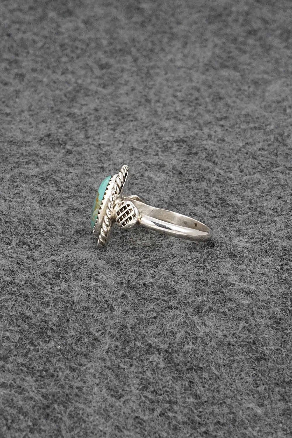 Turquoise & Sterling Silver Ring - Darius Arviso - Size 7.5
