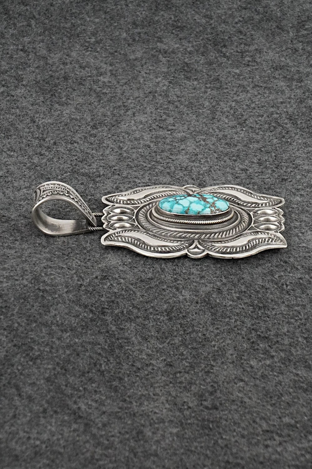 Turquoise & Sterling Silver Pendant - Calvin Martinez