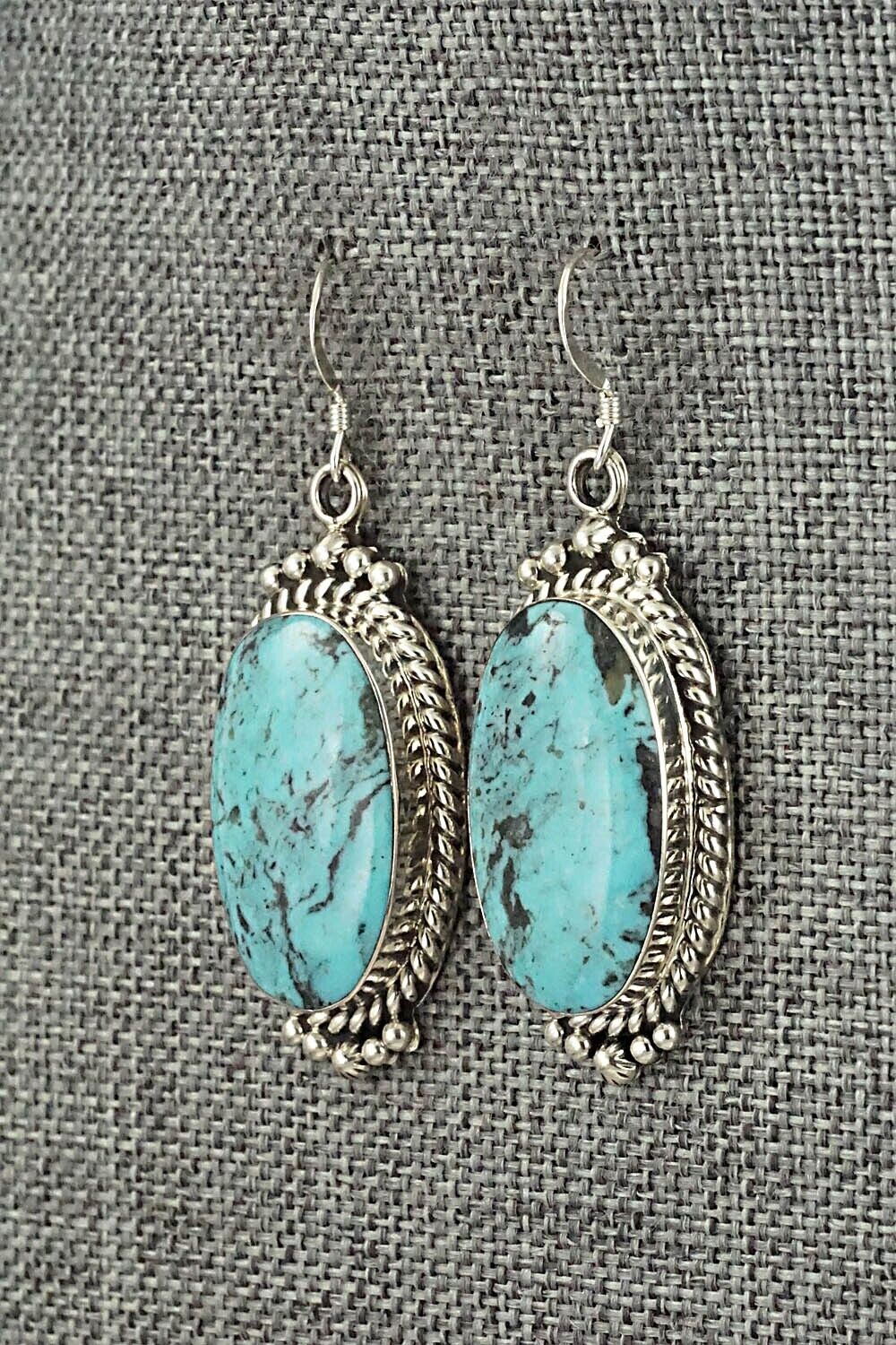 Turquoise & Sterling Silver Earrings - Gregg Yazzie