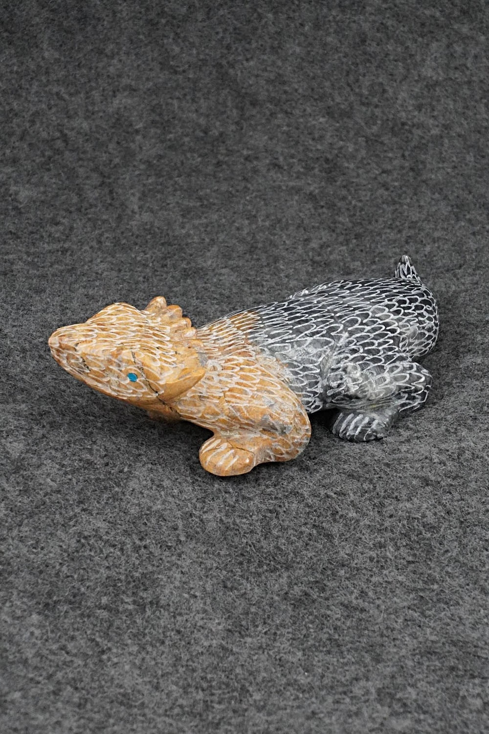 Horned Toad Zuni Fetish Carving - Nelson Yatsattie