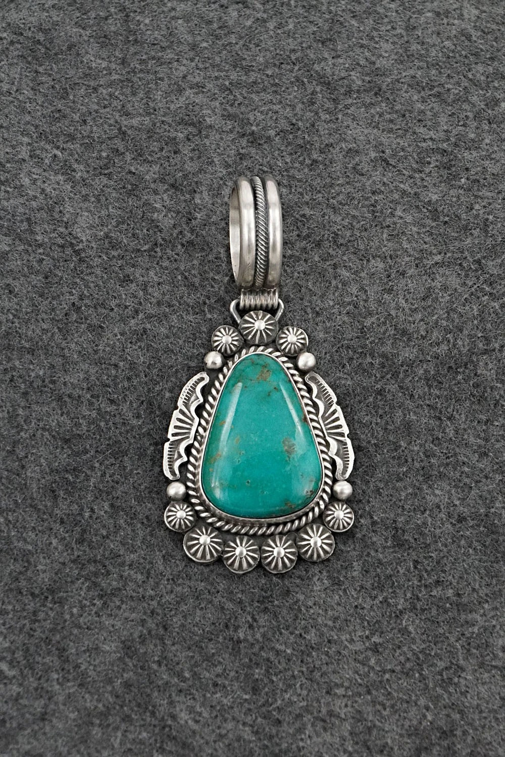 Turquoise & Sterling Silver Pendant - Michael Calladitto