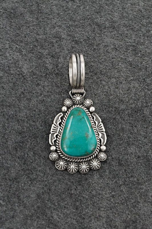 Turquoise & Sterling Silver Pendant - Michael Calladitto