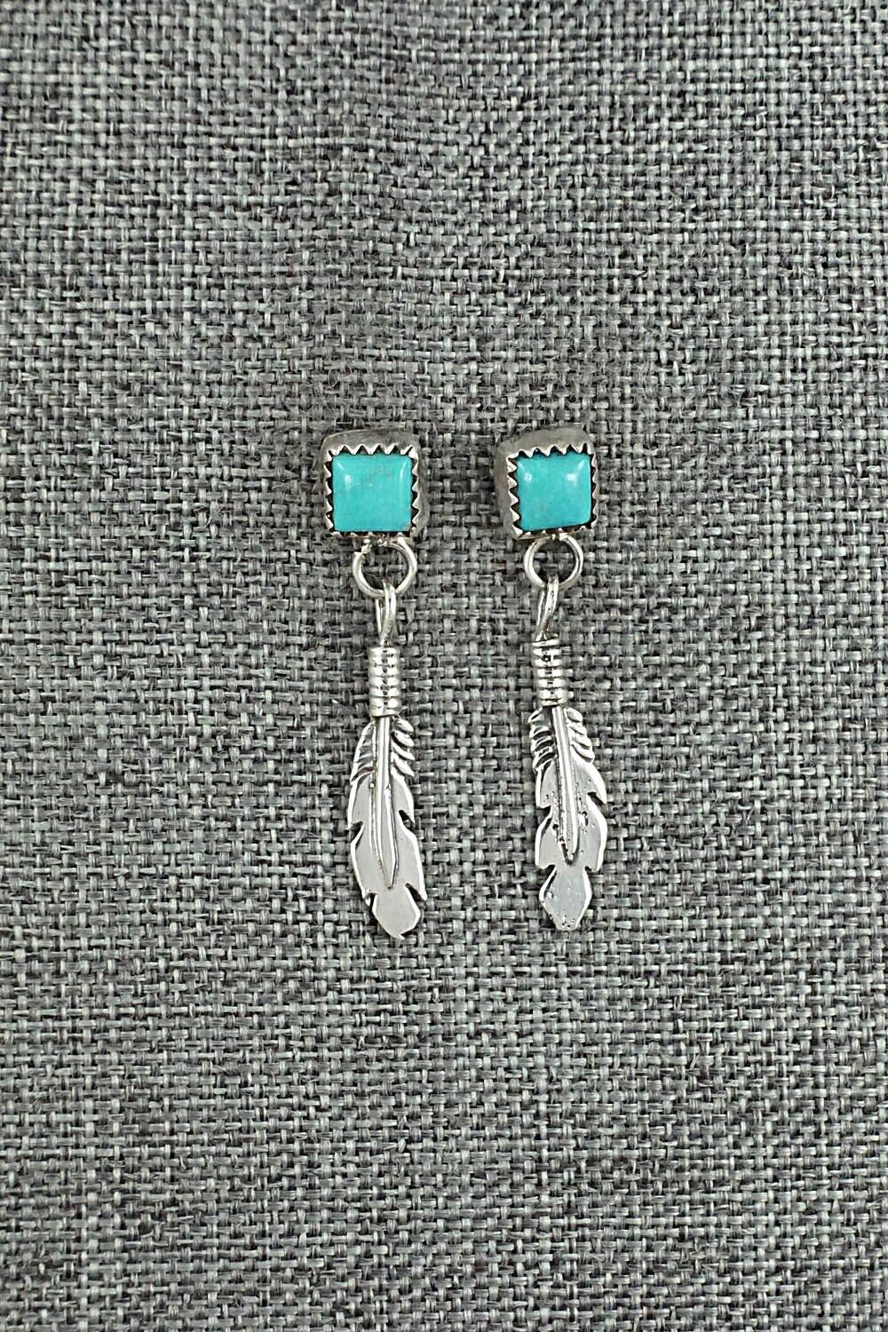 Turquoise & Sterling Silver Earrings - Jerold Joe