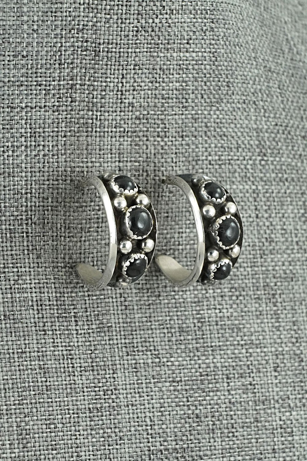 Onyx & Sterling Silver Earrings - Paul Largo