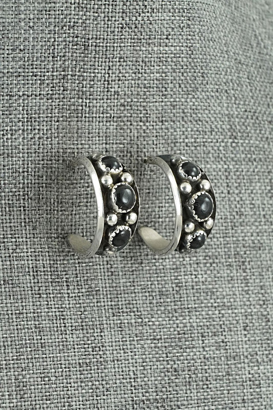 Onyx & Sterling Silver Earrings - Paul Largo