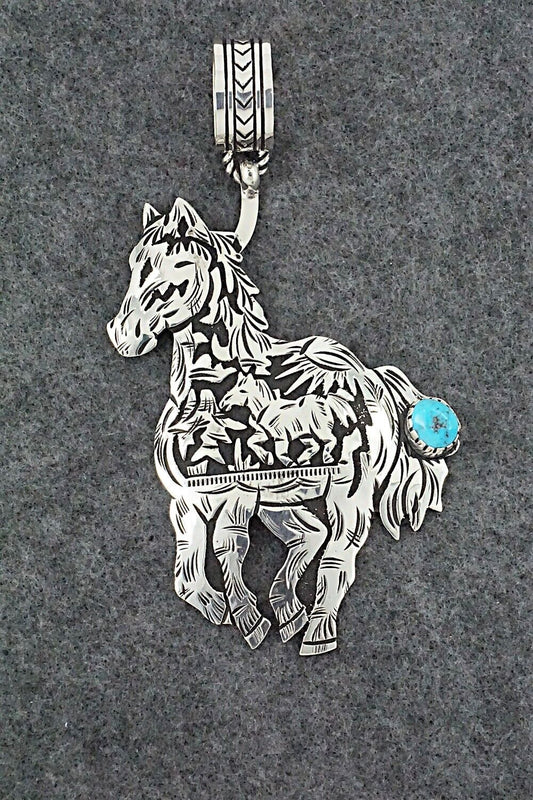 Turquoise & Sterling Silver Pendant - Richard Singer