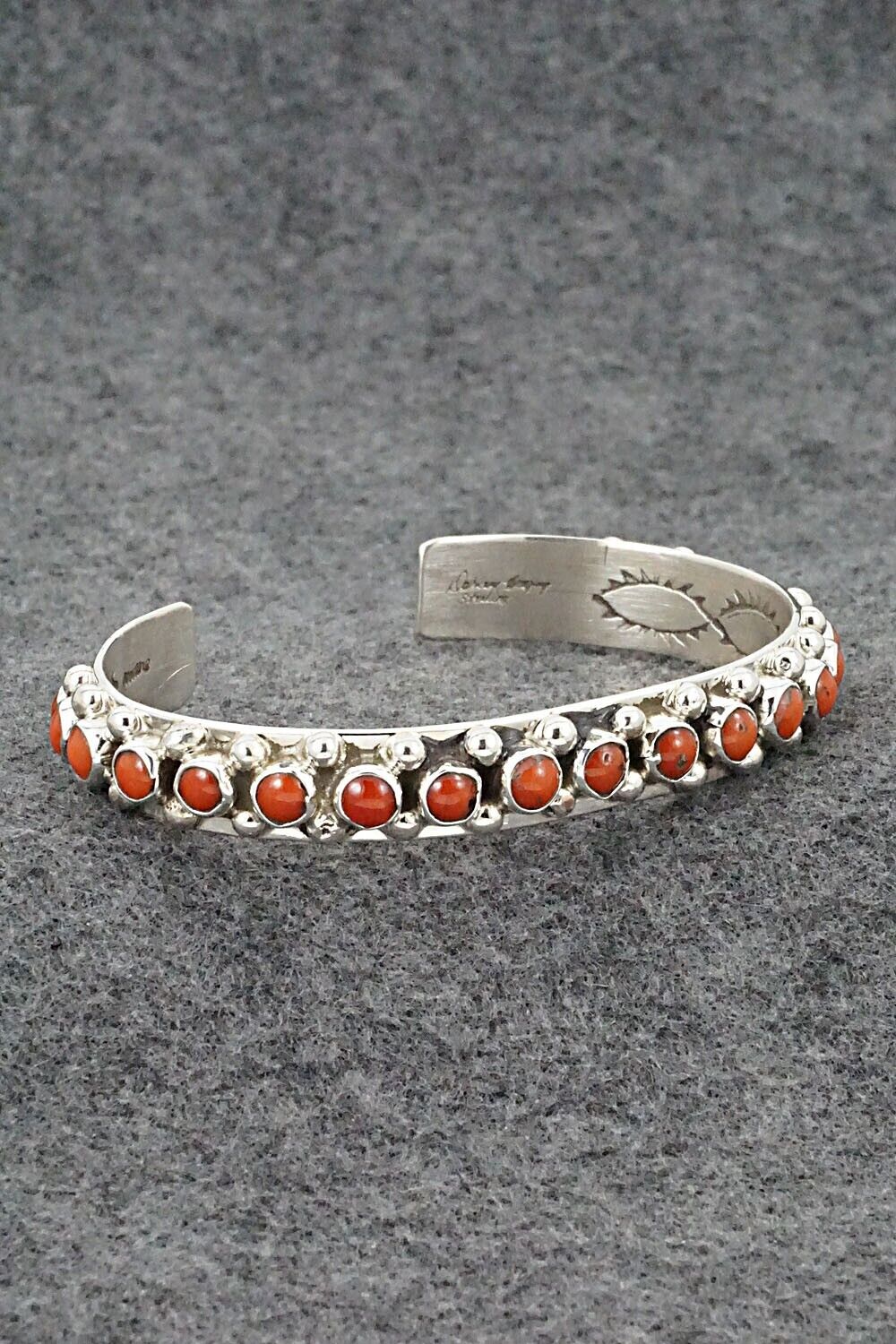 Coral & Sterling Silver Bracelet - Darlene Begay