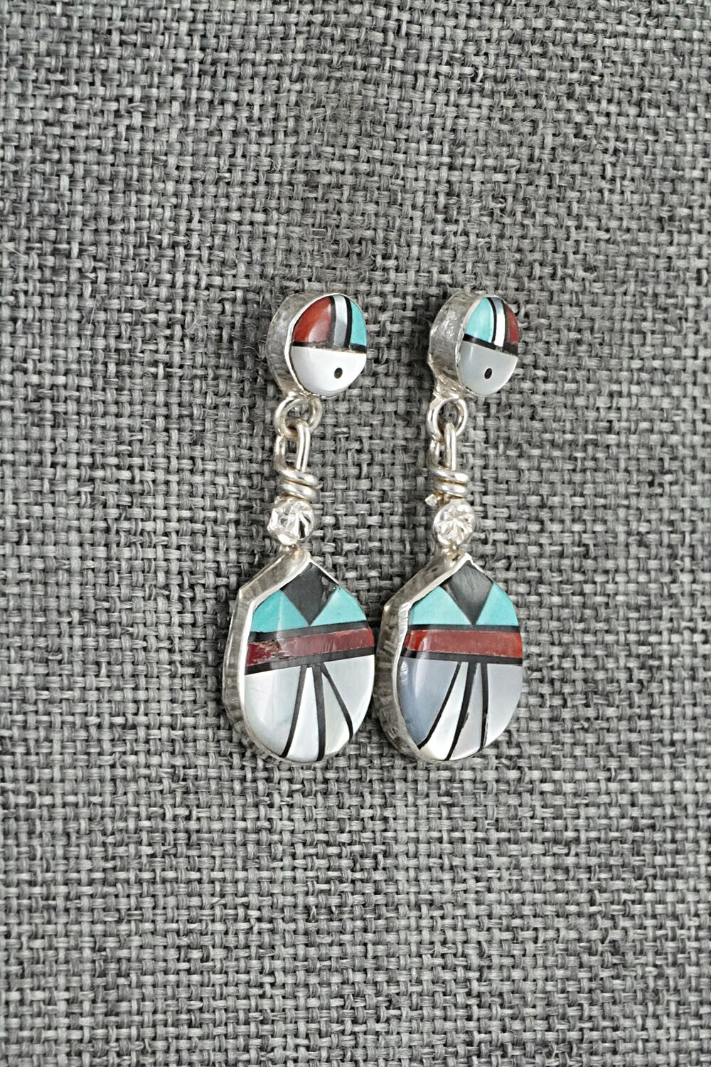 Multi-Stone Inlay & Sterling Silver Earrings - Ola Eriacho
