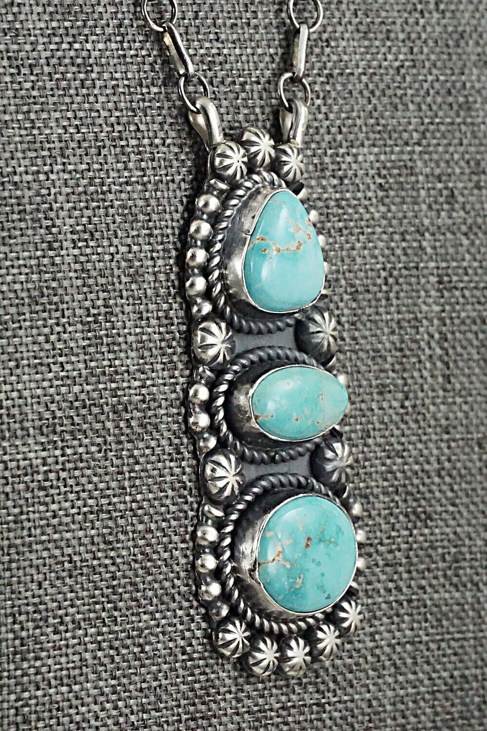 Turquoise & Sterling Silver Necklace - Jeff James
