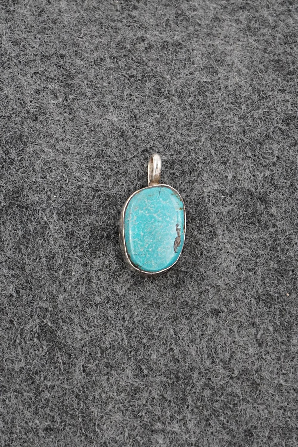 Turquoise & Sterling Silver Pendant - Ernest Hawthorne
