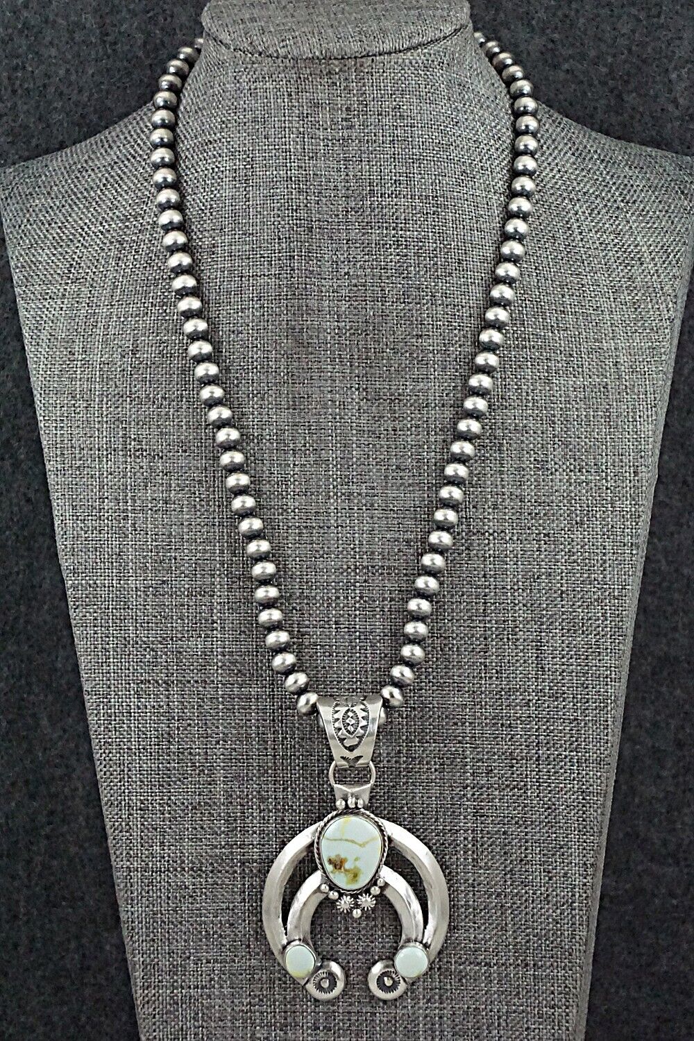 Variscite & Sterling Silver Necklace - Samuel Yellowhair