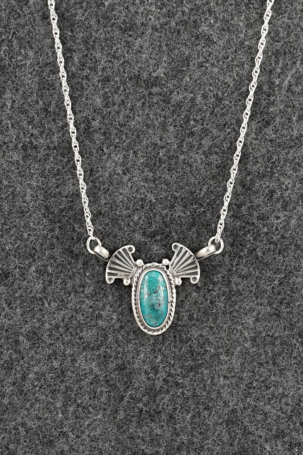 Turquoise & Sterling Silver Necklace - Verley Betone