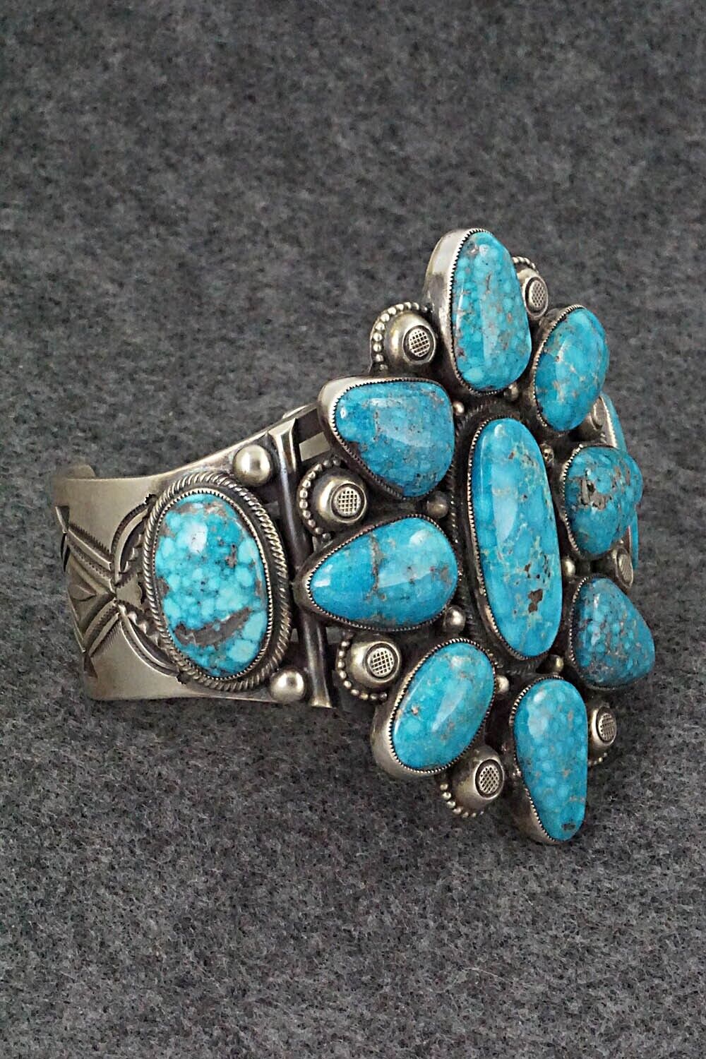 Turquoise and Sterling Silver Bracelet - Calvin Martinez