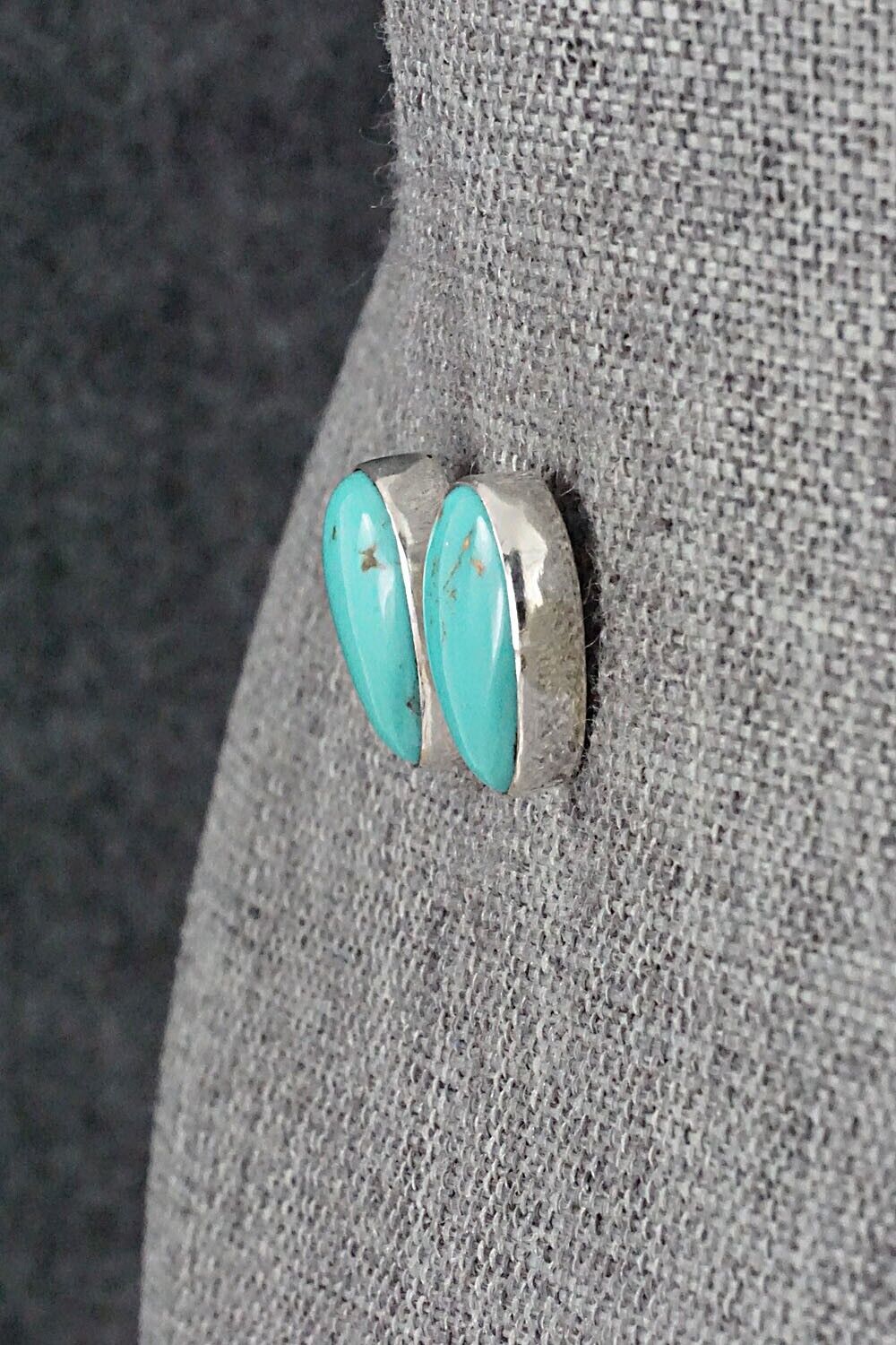 Turquoise & Sterling Silver Earrings - Marco Begaye