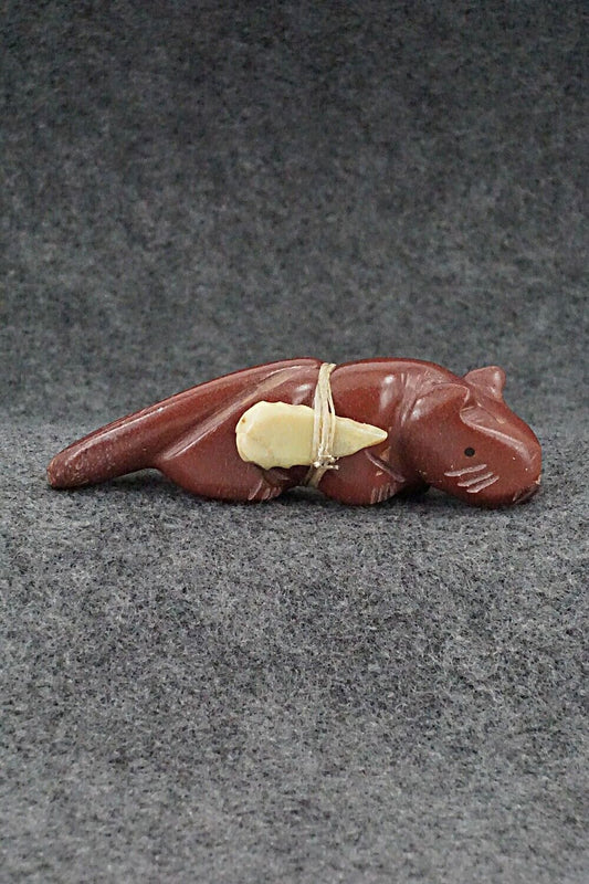 Mountain Lion Zuni Fetish Carving - Justin Red Elk